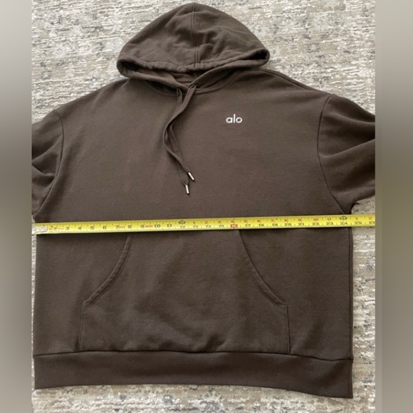 ALO Yoga Accolade Hoodie Size L Brown Expresso - Picture 7 of 9